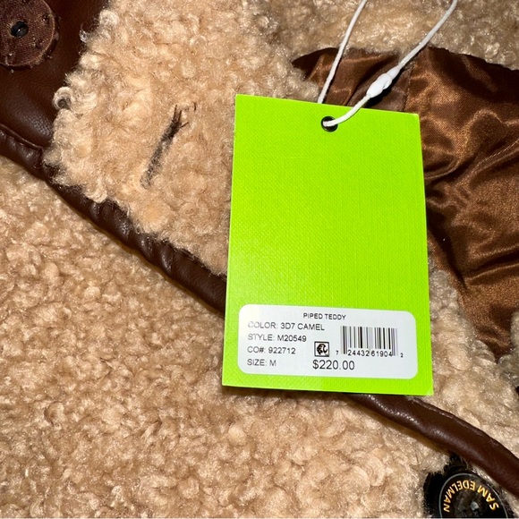 Sam Edelman Women’s size M Piped Teddy coat in Sand - Picture 4 of 12